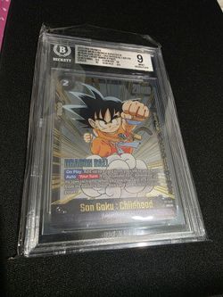 Son Goku FP-049 Childhood Gold Dragon Ball Fusion World Holofoil Winner BGS 9
