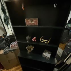 5-tier Bookcase/Bookshelf In Black