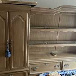 Bedroom Set. Headboard / Side Tall Cabinets 