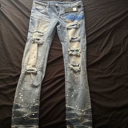 Blue Distressed Jeans