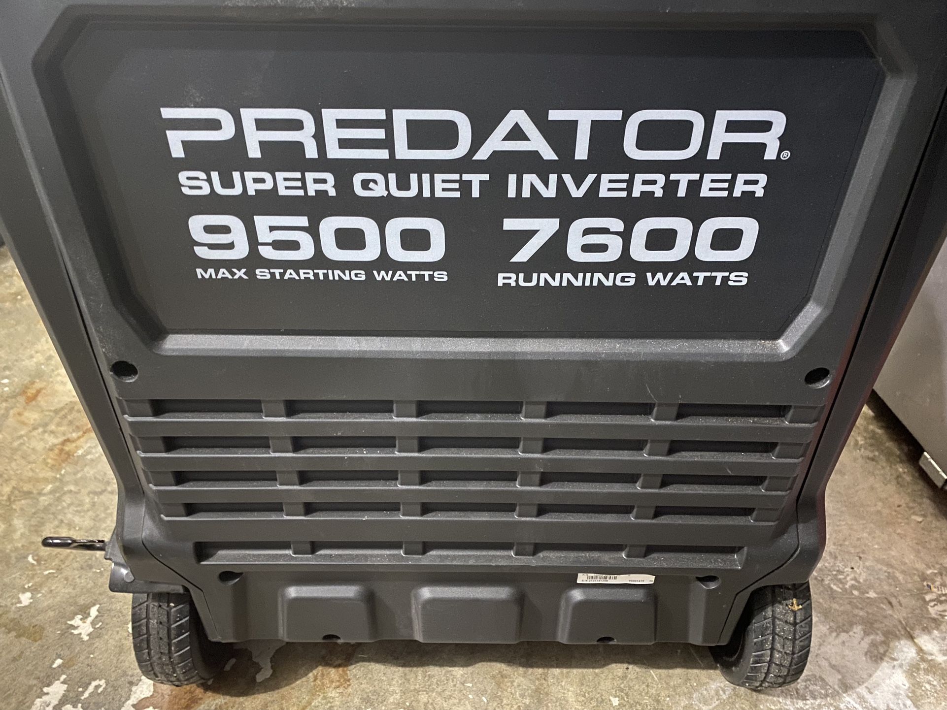 Predator 9500 Super Quiet Inverter/Generator Brand New!!