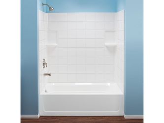 NEW! MUSTEE Topaz Fiberglass Bathtub Wall