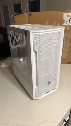 White Mid-Tower PC Case with Mesh Front