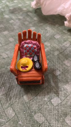 Keepsake Box - Mini Beachchair With Hinged Opening -Ceramic NEW 