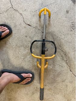 Old school steering wheel lock.