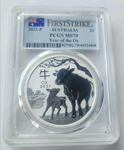 Silver Year of ox chipped slab