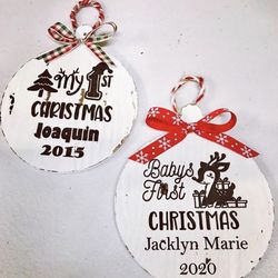 Custom engraved Christmas ornaments