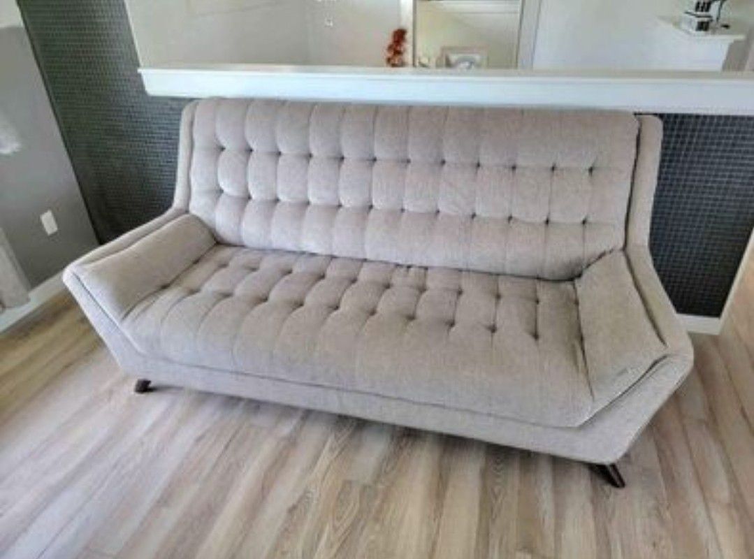 Grey Mid century Modern Couch 