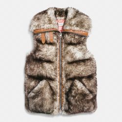 Long Shearling Puffer Vest Coach 