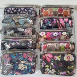  WRISTLET CLUTCH 3 LAYER ZIPPER BAG PURSE WALLET ACCESSORY FASHION  TRAVEL