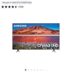 2 Samsung 43 Inch TV