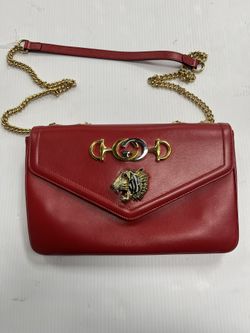VINTAGE RED GUCCI WOMANS HANGBAG, WITHOUT BOX/DUSTBAG, ENTRUPY VERIFIED