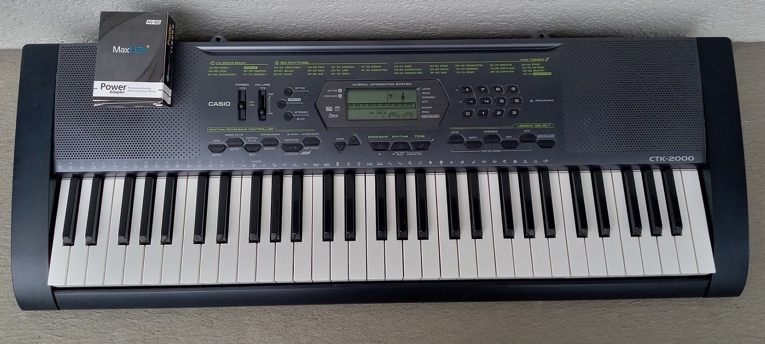 CASIO CTK-2000 61 Key/400 Tone/150 Rhythm Board w CORD/MANUAL EXC++
