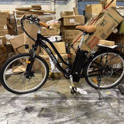 Electric Bikes for Adults, 1000W Peak Electric City Cruiser 25Mph Step-Thru Electric Bicycle, 48V 696Wh/36V 450Wh Removable Battery, 26" Ebikes for Ad