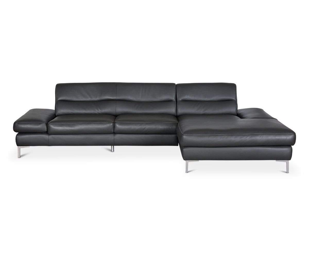 CAMPSIS LEATHER RIGHT CHAISE SECTIONAL Dania