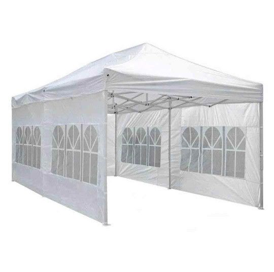 10x20 Pop Up Canopy Tent with 6 Removable Sidewalls, Windows, Durable Easy Pop Up Outdoor Canopy,