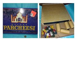 Game Vtg Milton Bradley Deluxe Parcheesi A Royal Game of India 1999 Hasbro