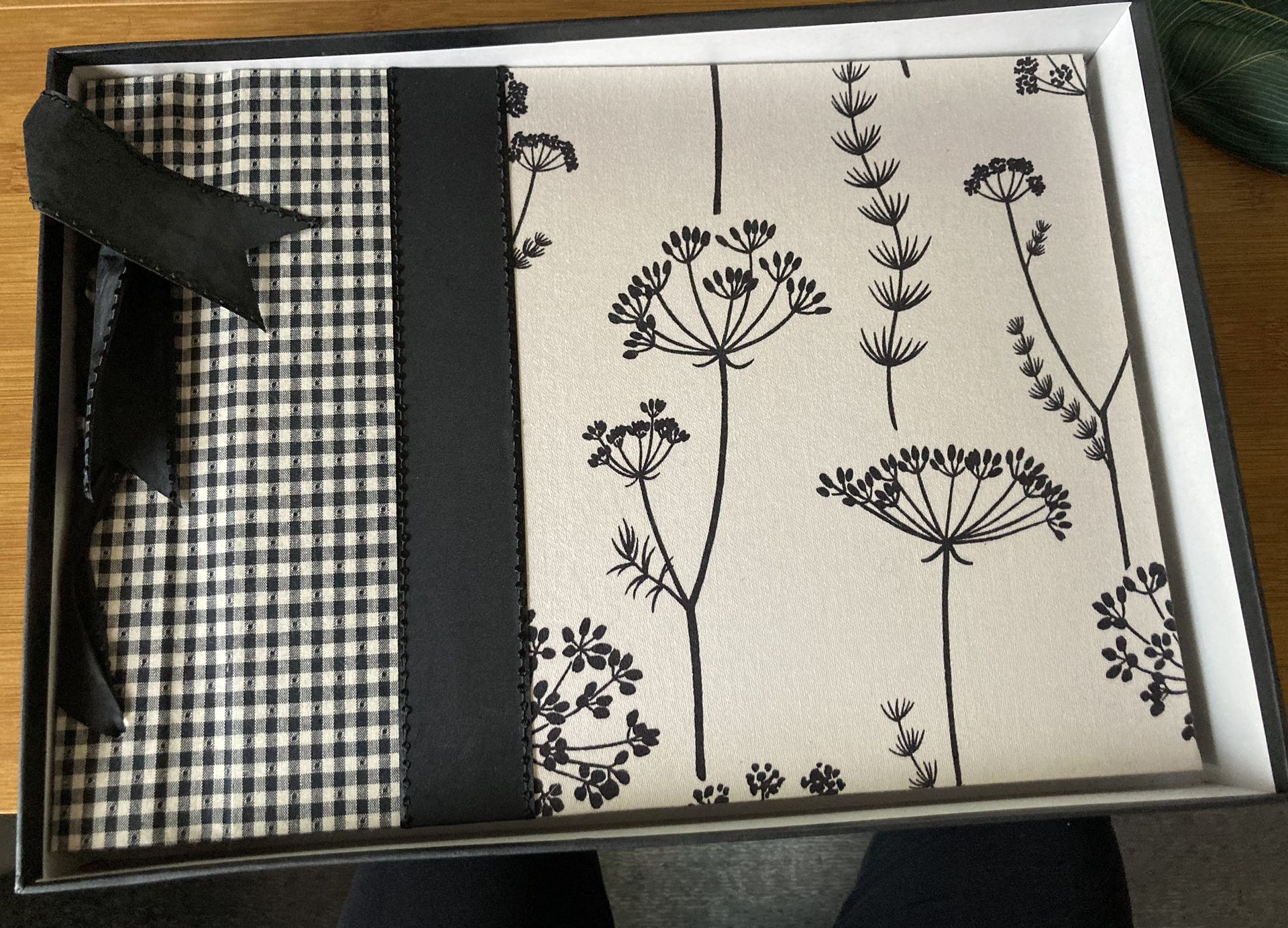Molly West Hand bound Photo Album - Black And White Floral & Gingham