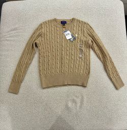 NEW Polo Ralph Lauren Girls Cable knit Sweater, Size Lg (12-14)