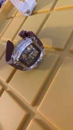 Chocolate brown translucent watch