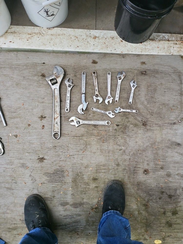 Variety Of Adjustable Wrenches
