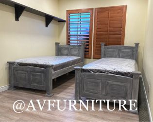 2 Twin Beds and 2 Mattresses