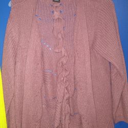 Trendy Threads 2xl Pink Cardigan Sweater
