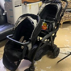 GRACO Foldable Twin Baby Double Stroller Lightweight Travel Stroller Infant Pushchair