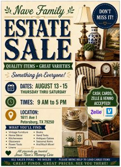 Nave Family Estate Sale