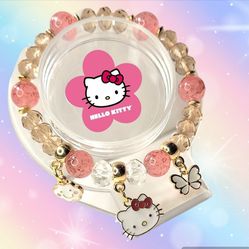 New Hello Kitty Crystal Charm Bracelet 