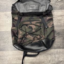 Coach Men's Terrain Roll Top Backpack Camo Dark Green Multi
