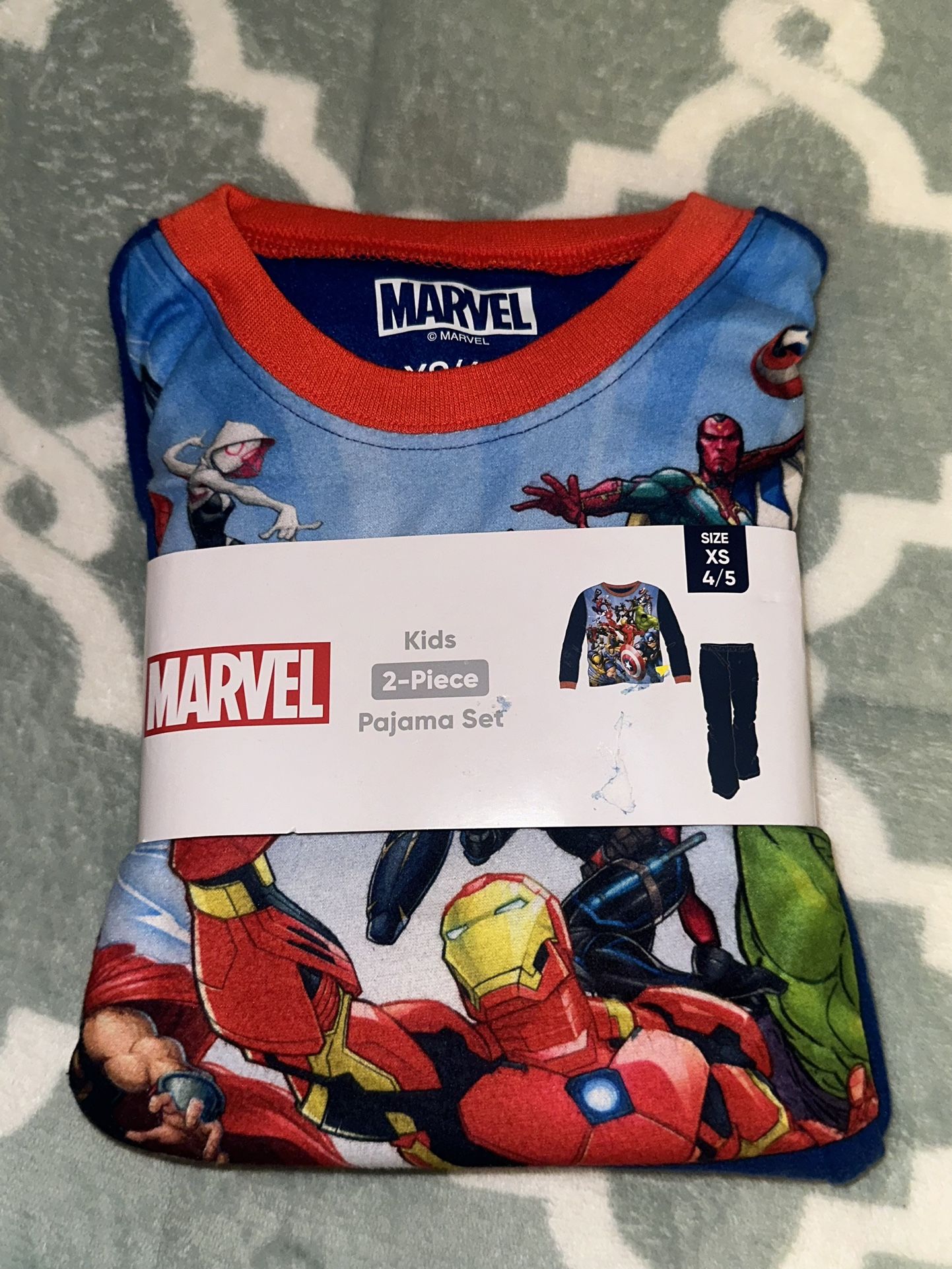 Marvel Kids Pajama Set in Blue and Red
