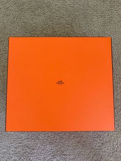 Authentic Extra-Large Hermès Paris Handbag Box + Full Ribbon – 18.5” × 16.5” × 9”