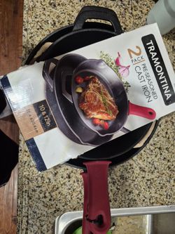 Tramontina 2 pack Pre-seasoned cast irons