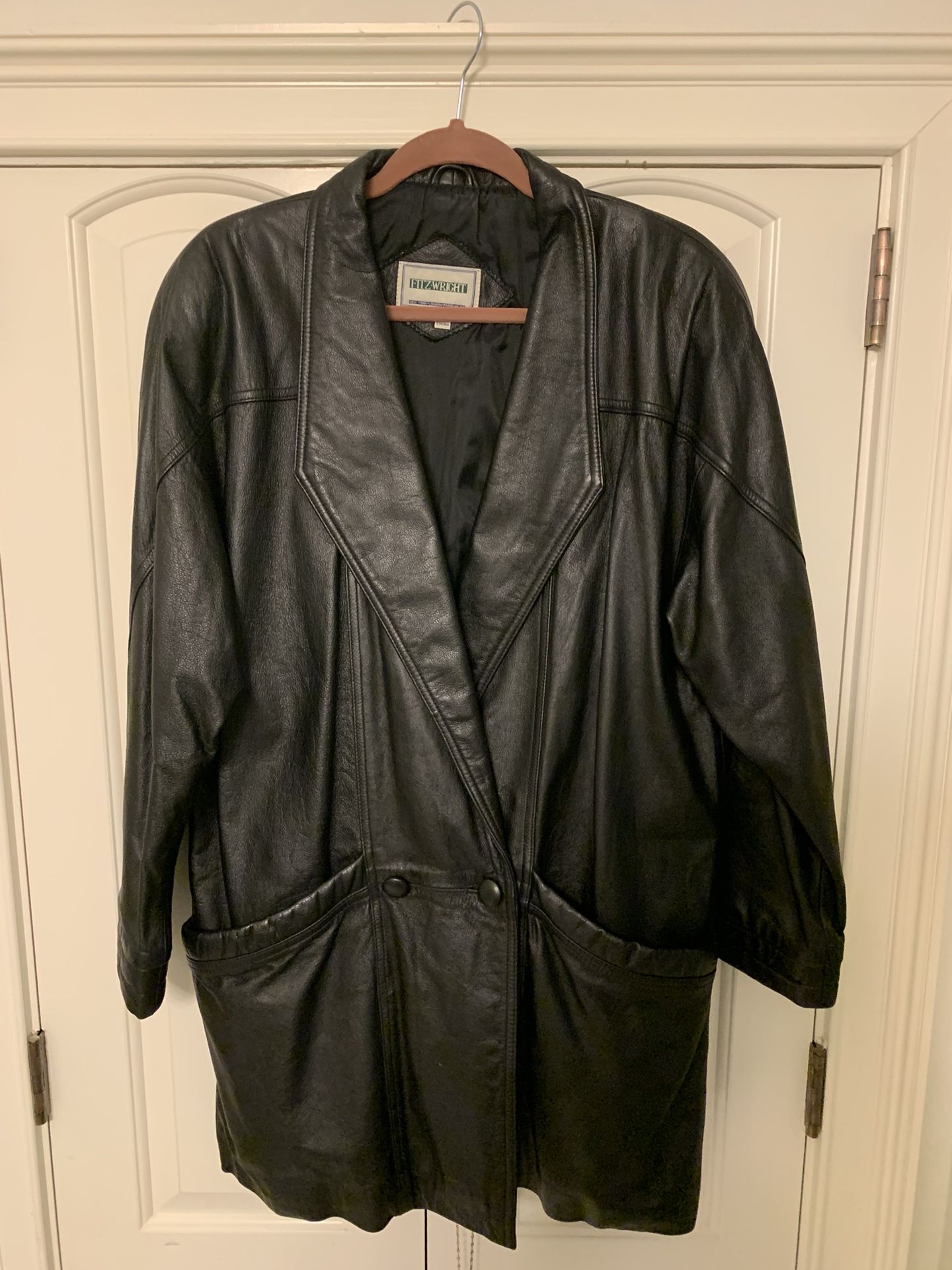 Ladies Soft Leather Coat Size M