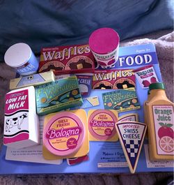 Melissa & Doug fridge wood food. $15 p/up( more coming)