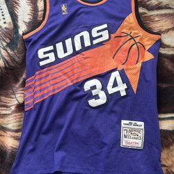 Phoenix Suns #34 Purple Barkley Throwback Jersey Sz M