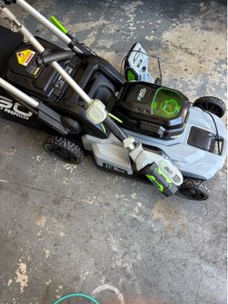 EGO 56V Self Propelled Lawn Mower + Weed Trimmer + Battery & Charger