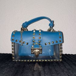 See-Through Teal Purse Bag