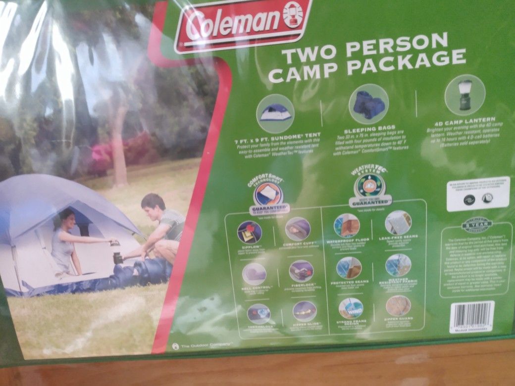 Coleman Tent With Extras