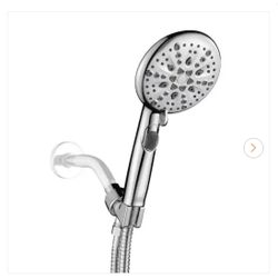 High Pressure 5.12 in. 9-Spray Patterns Wall Mount Handheld Shower Head with Bult-in Power Wash 1.8 GPM in Chrome