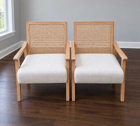 New Set of 2 Boho Accent Chairs