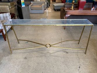 RESTORATION HARDWARE Josephine Glass Console Table