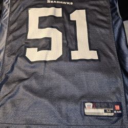 Reebok Lofa Tatupu NFL Blue Seattle Seahawks Football Jersey Vintage  Size MEDIUM