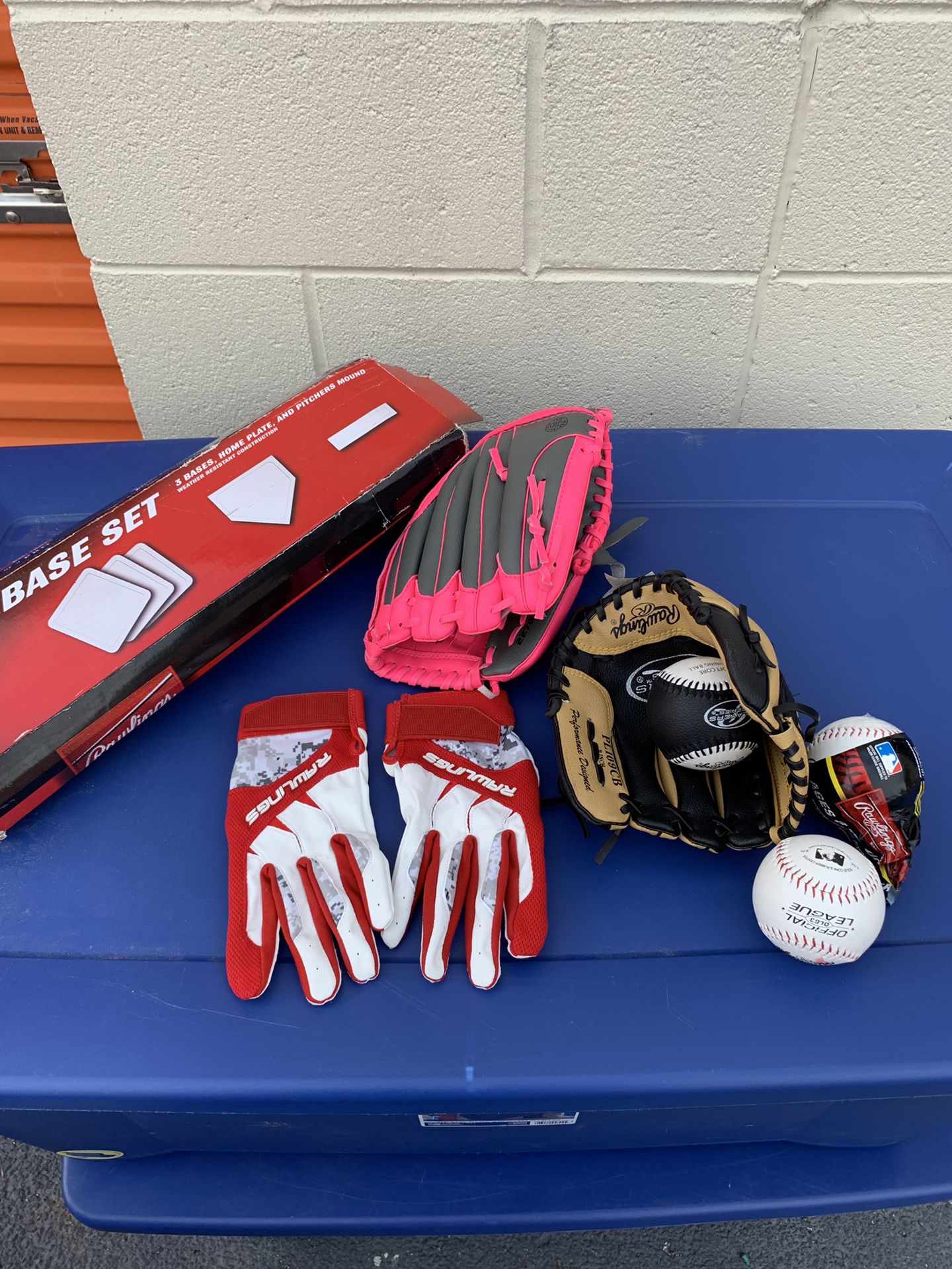Youth Baseball Gloves & Base Set plus Extra