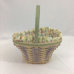 Longaberger 2008 White Washed Easter Basket Liner Protector