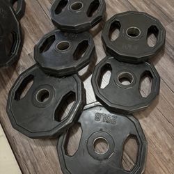 Rubber Coated Weights 2x25 And 4x10 Lbs $85 ( 2 SETS AVAILABLE ) 