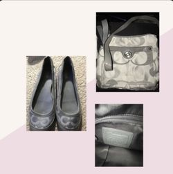 Authentic Coach Signature shoes and purse