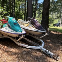 2 Sea-Doo Jet Skis + Double Trailer – Titles in Hand
