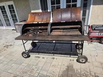 Large Heavy-Duty Barrel BBQ Smoker Grill